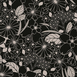 Printed Viscose JOELLE Black / Off-White